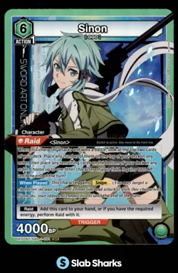 2024 UNION ARENA #UE07BT/SAO-1-091 SINON SUPER RARE SWORD ART ONLINE HOLO - Image 1