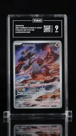 Pokemon TAG 9 Groudon 199/182 Paradox Rift Illustration Rare - Image 1