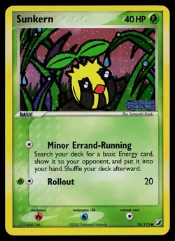 Pokemon Card - Sunkern Unseen Forces 76/115 Common Reverse Holo Stamped - Image 1