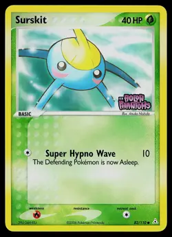 Pokemon Card - Surskit Holon Phantoms 82/110 Common Reverse Holo Stamped - Image 1