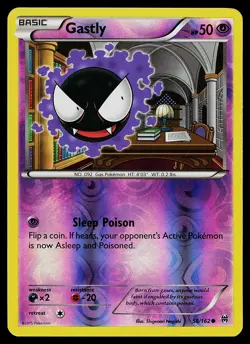 Pokemon Card - Gastly XY - BREAKthrough 58/162 Common Reverse Holo - Image 1