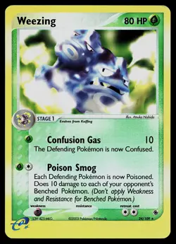 Pokemon Card - Weezing Ruby and Sapphire 24/109 Rare Reverse Holo - Image 1