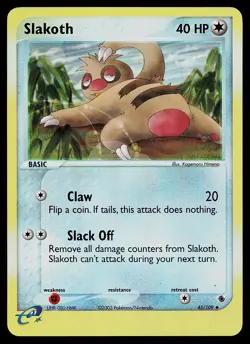 Pokemon Card - Slakoth Ruby and Sapphire 45/109 Uncommon Reverse Holo - Image 1