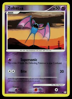 Pokemon Card - Zubat Mysterious Treasures 108/123 Common Reverse Holo - Image 1