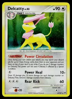 Pokemon Card - Delcatty Platinum 4/127 Holo Rare - Image 1