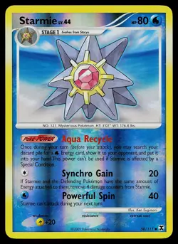 Pokemon Card - Starmie Rising Rivals 50/111 Uncommon Reverse Holo - Image 1