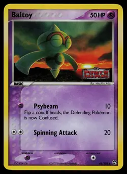 Pokemon Card - Baltoy Power Keepers 44/108 Common Reverse Holo STAMPED - Image 1