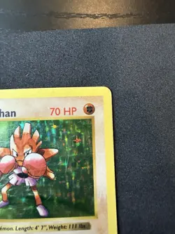 Hitmonchan 007/102 Base Set (Shadowless) Holo Pokemon TCG Card Played - Image 5