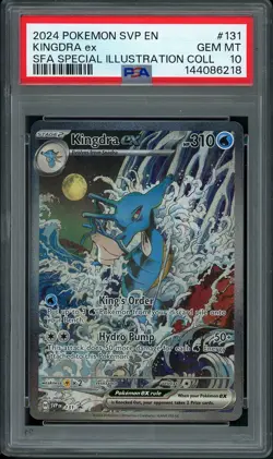 2024 POKEMON SVP EN-SV BLACK STAR PROMO #131 KINGDRA EX PSA 10 - Image 1