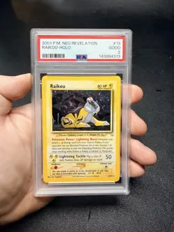 Pokemon Raikou Neo Revelation 13/64 Holo Rare Unlimited PSA 2 - Image 1