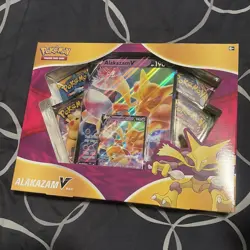 2021 Pokemon TCG Alakazam V Box Sword & Shield Vivid Voltage 4 Packs New Sealed - Image 1