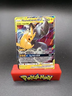 Pikachu & Zekrom GX 33/181 Sun & Moon SM - Team Up Tag Team Pokemon NM - Image 1