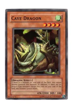 Yugioh- 1X Cave Dragon - Common - Unlimited - LOD-040 - Light Play - Image 1