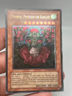 Yugioh! Tytannial, Princess of Camellias Ultimate Rare German CSOC-DE029 Unl LP - Image 3