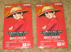 CARRYING ON HIS WILL, ONE PIECE, TCG, 2 SEALED BOOSTER PACKS - Image 1