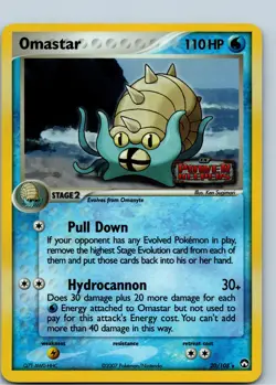 Omastar 20/108 Reverse Holo Rare Stamped EX Power Keepers Pokemon Card - Image 1