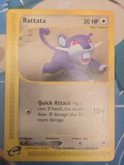 Pokemon TCG Rattata Card 128/165 Expedition E-Reader, LP 2002 - Image 1
