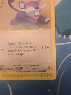 Pokemon TCG Rattata Card 128/165 Expedition E-Reader, LP 2002 - Image 3