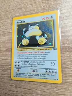 Ronflex / Snorlax French 11/64 Holo Jungle Pokemon Card TCG - 1999 LP - Image 3