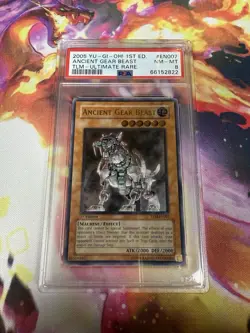 YUGIOH PSA 8 MINT Ancient Gear Beast TLM-EN007 Ultimate Rare 1st Edition - Image 1