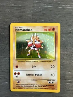 Hitmonchan Base Set Holo Rare Pokemon Card 7/102 WOTC 1999 Vintage - Image 1