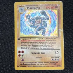 Machamp 1st Edition Holo Rare Pokemon Card - 8/102 Base Set - HP Condition (3) - Image 1
