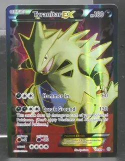 Pokemon TCG Tyranitar-EX Holo Full Art Ultra Rare Card XY Ancient Origins 91/98 - Image 1
