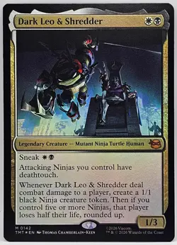 Dark Leo & Shredder M 0142 FOIL TMNT Teenage Mutant Ninja Turtles MTG - Image 1