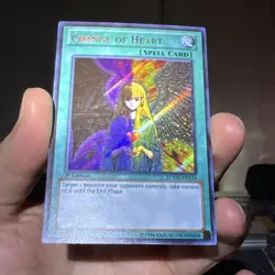Yugioh Change of Heart 1st Edition Secret Rare LCYW-EN124 LP - Image 3