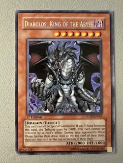 Diabolos, King of the Abyss 1st Edition Secret Rare FOTB-EN061 NM-M Yu-Gi-Oh! - Image 1