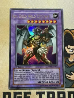 Evil Hero Wild Cyclone DP06-EN011 Ultra Rare 1st Edition MISPRINT NAME SHIFT! - Image 3
