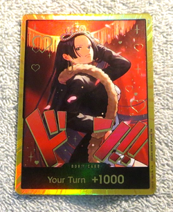 DON!! Card Boa Hancock Gold Alt Art Extra Booster - One Piece Heroines Edition - Image 2