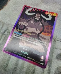 One Piece English ST04-001 Kaido Super Pre-Release - Image 2