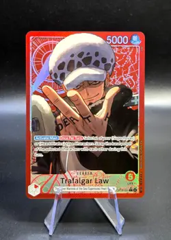 Trafalgar Law - (Alternate Art) L The Azure Sea's Seven OP14-001 NM - Image 1