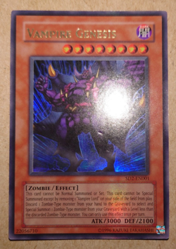 YUGIOH Ultra Rare Vampire Genesis SD2-EN001 - Image 1