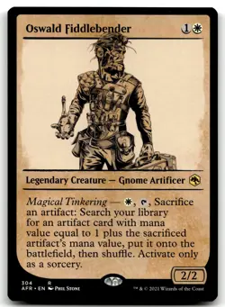 MTG Oswald Fiddlebender (Showcase) R Adventures in the Forgotten Realms 304 LP - Image 1