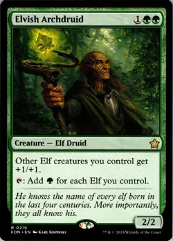 Elvish Archdruid Foundations 219 NM MTG Magic the Gathering - Image 1