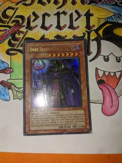Yugioh! LP Dark Eradicator Warlock - SD6-EN001 - Ultra Rare - 1st Edition played - Image 2