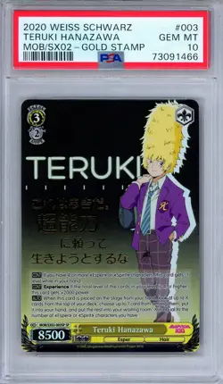 PSA 10 Teruki Hanazawa SX02-003SP SP Mob Psycho 100 Weiss Schwarz - Image 1