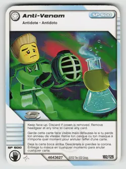 2012 LEGO Ninjago TCG - ANTI VENOM - Non Holo Card #102/125 - Image 1