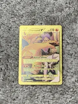 Charizard V HP170 Battle Sense Rare Gold Accent Foil Fan Art Cards - Image 1