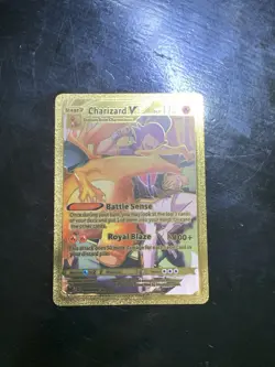 Charizard V HP170 Battle Sense Rare Gold Accent Foil Fan Art Cards - Image 2