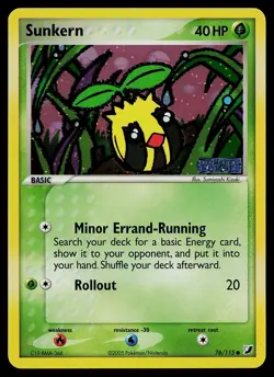 Pokemon Card - Sunkern Unseen Forces 76/115 Common Reverse Holo Stamped - Image 1