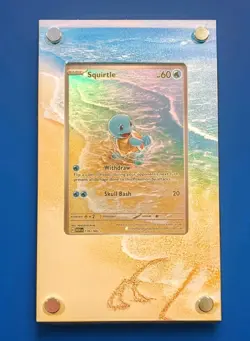 Squirtle 151 170/165 Extended Art Custom Acrylic Frame for Pokemon Card No Card - Image 1