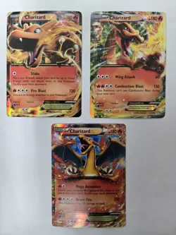 Heavy Play - Damaged Pokemon Card Lot - Charizard EX Flashfire Promo - Image 1