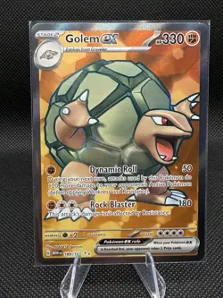 Pokemon Golem EX TCG Full Art Holo Ultra Rare Card Scarlet & Violet 189/165 - Image 1