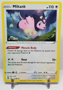 MILTANK HOLO RARE ASTRAL RADIANCE 126/189 SWORD SHIELD POKEMON CARD NM/M - Image 1