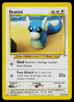 Pokemon Card - Dratini Neo Destiny 63/105 Common - Image 1