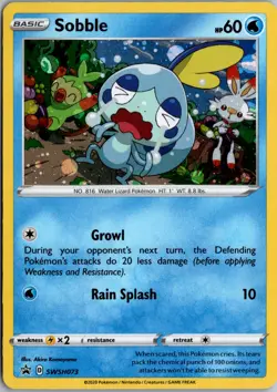 Sobble Promo SWSH: Sword & Shield Promo Cards SWSH073 NM Pokemon - Image 1