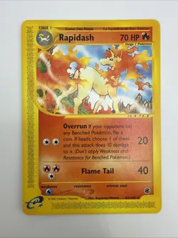 Rapidash 62/165 Expedition Base Set Regular Rare E-Reader Pokemon Card - Image 3